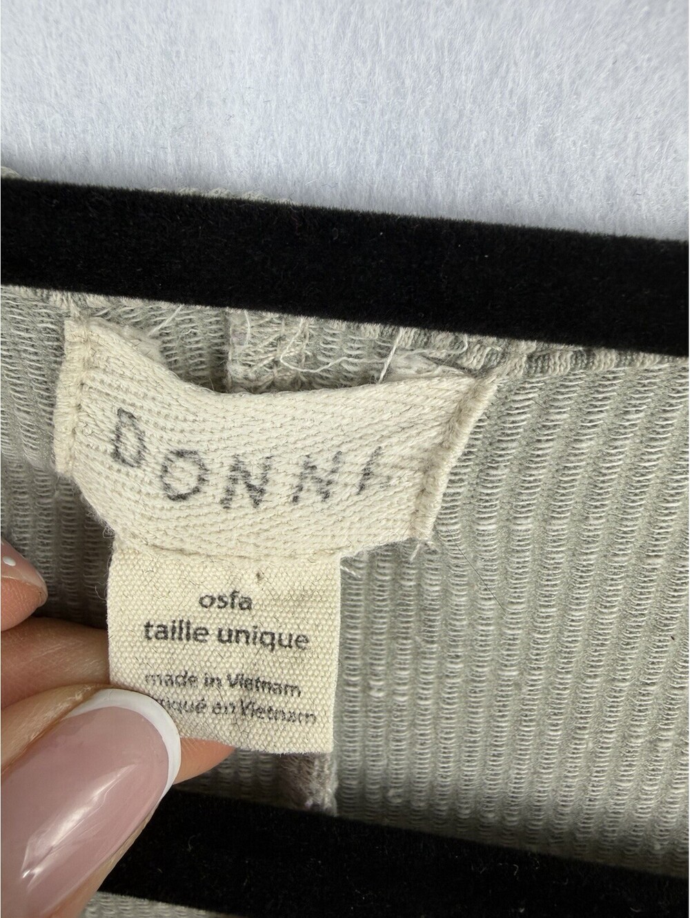 DONNI Ribbed Open Front Cardigan Duster OSFA Oversized Kimono Pockets - Picture 2 of 8
